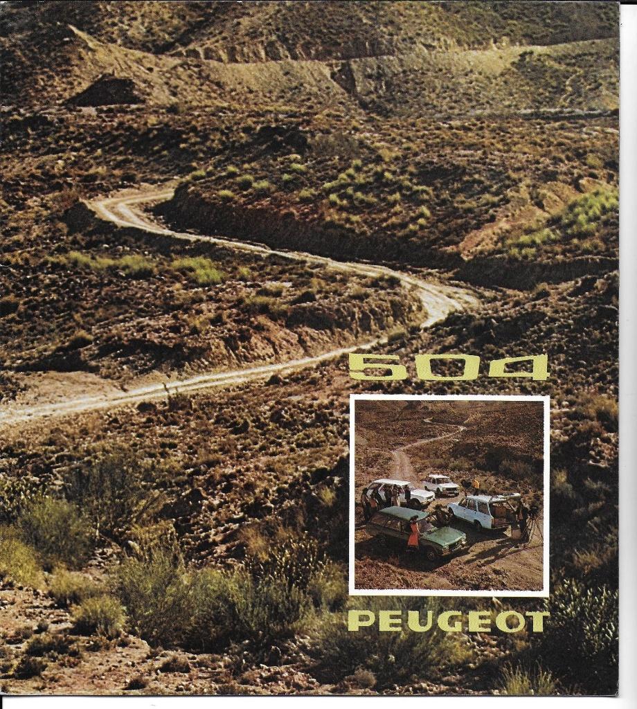 Peugeot 504 brochure 1974 folder (PE05), Ophalen of Verzenden, Zo goed als nieuw, Peugeot