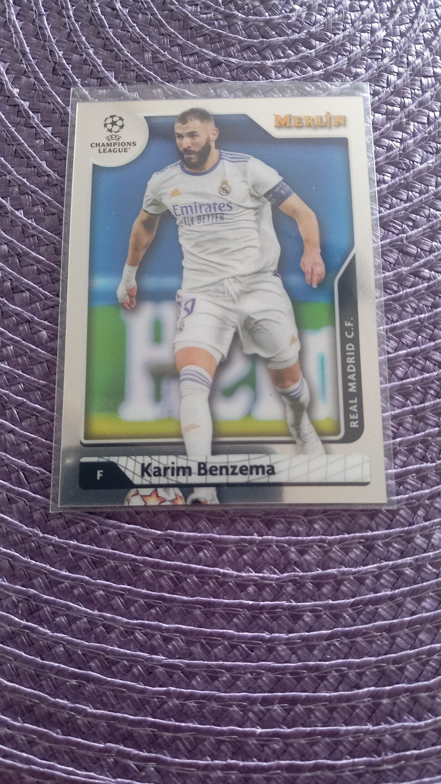 Karim Benzema Merlin Champions League Spelerskaart, Ophalen of Verzenden