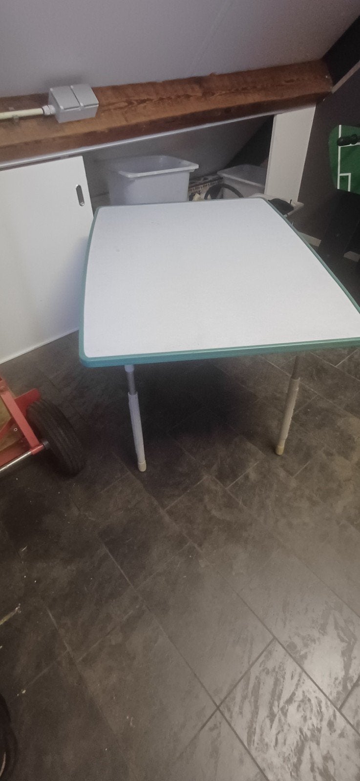 Retro Kampeertafel 90x65cm - Hoogte Verstelbaar, Ophalen