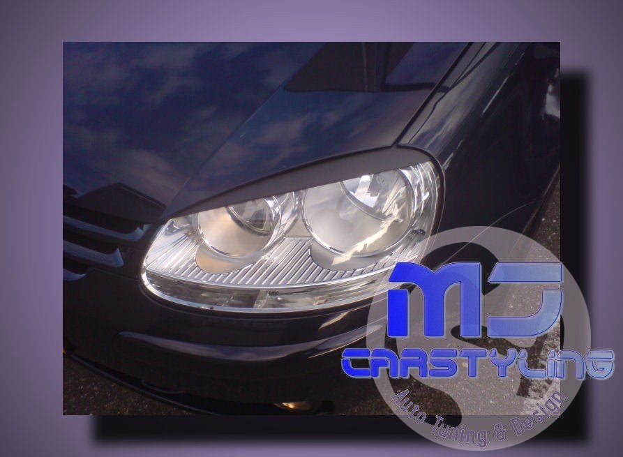 VW Golf 5 - Koplampspoilers, Auto diversen, Tuning en Styling, Ophalen of Verzenden, MJ-Carstyling, Info@mj-carstyling.net, Sibeliusstraat 81 5011JH Tilburg