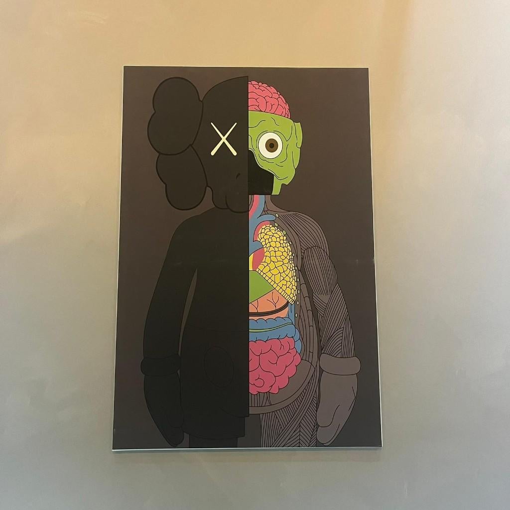 KAWS Schilderij | L90CM | B60CM | Zwart/Meerkleurig, Ophalen of Verzenden