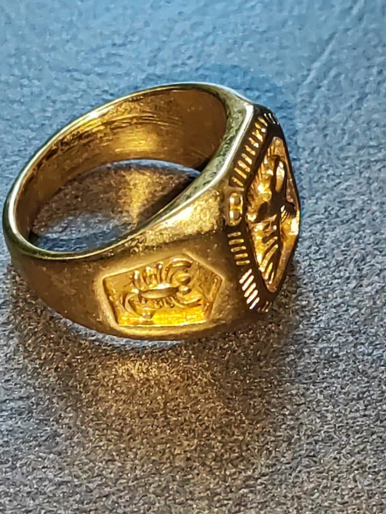 Schorpioen Ring - RVS met PVD-coating, Sieraden, Tassen en Uiterlijk, Ringen, 18 tot 19, IJzer of Staal, Nieuw, Ophalen of Verzenden
