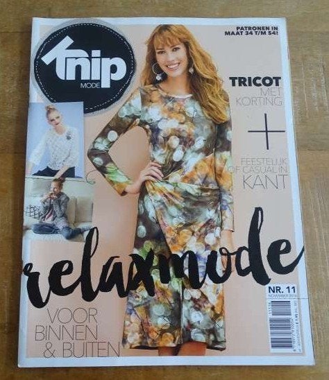 Knipmode nummer 11 november 2016, alle patronen 34 t/m 54 XL, Hobby en Vrije tijd, Verzenden, Zo goed als nieuw, Vrouw, Knipmode