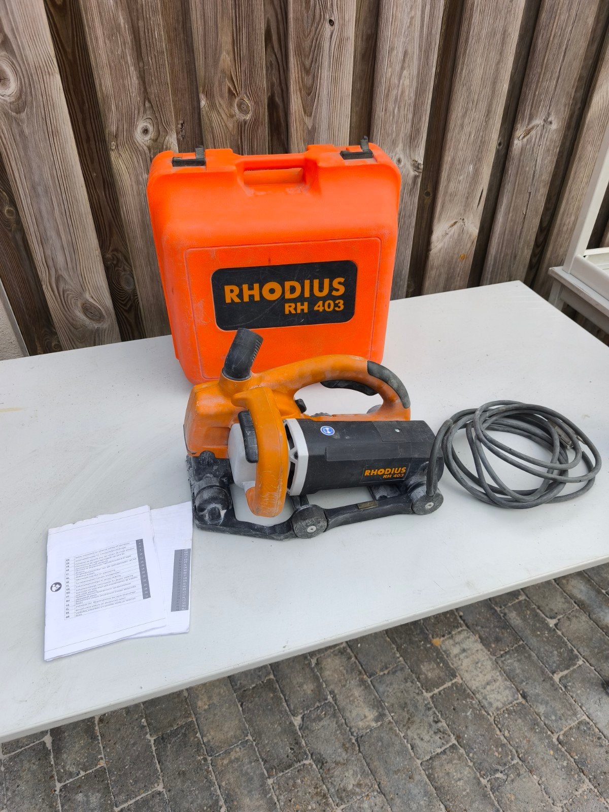 Rhodius RH 403 Muurfrees - Krachtige Sleuvenzaag, Ophalen of Verzenden, Gebruikt, 1000 watt of meer, Overige typen