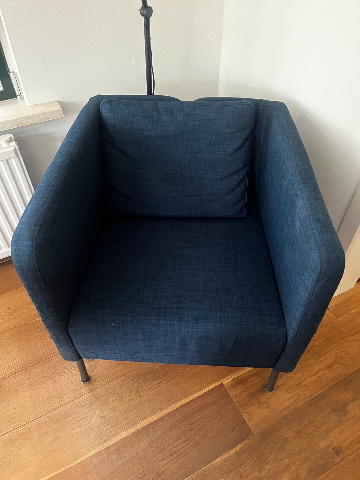 Ikea Ekero Fauteuil - Blauw, Ophalen, Gebruikt, 75 tot 100 cm, Stof