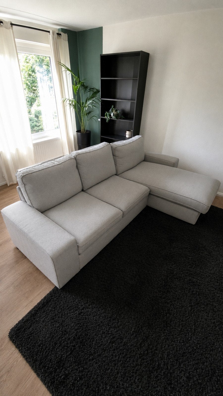 IKEA KIVIK 3-zitsbank met chaise longue., Ophalen, Modern, Comfortabel, 250 tot 300 cm, Zo goed als nieuw
