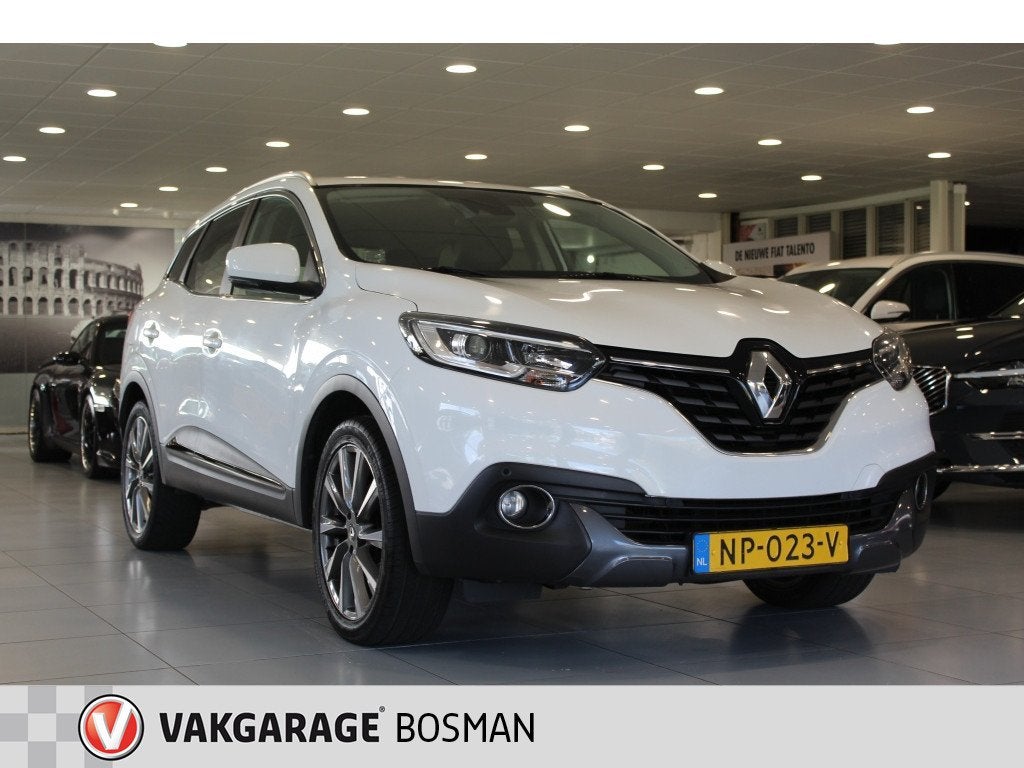 Renault Kadjar 1.2 TCe Intens, Keurmerk '100% Onderhouden', 4 cilinders, Leder en Stof, Wit