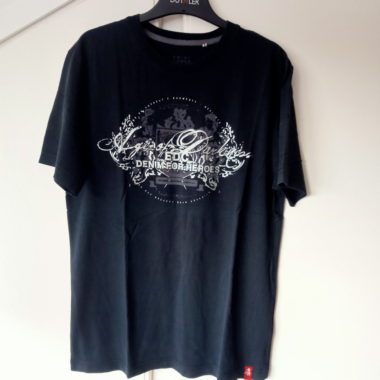 EDC by Esprit T-shirt Zwart Maat M, Maat 48/50 (M), Zwart, EDC by Esprit, Ophalen of Verzenden