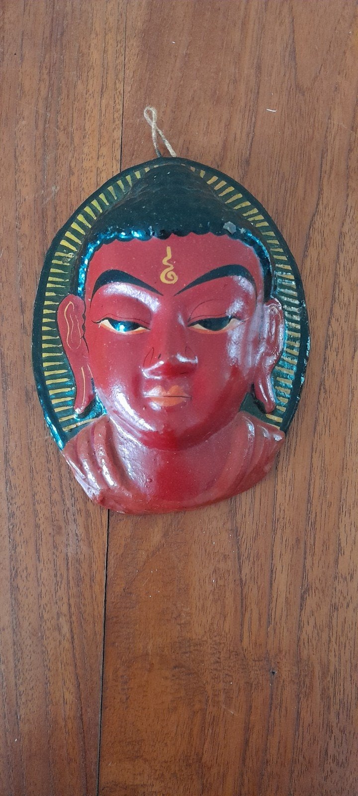 Boeddha Wanddecoratie - Rood en Zwart, Ophalen of Verzenden