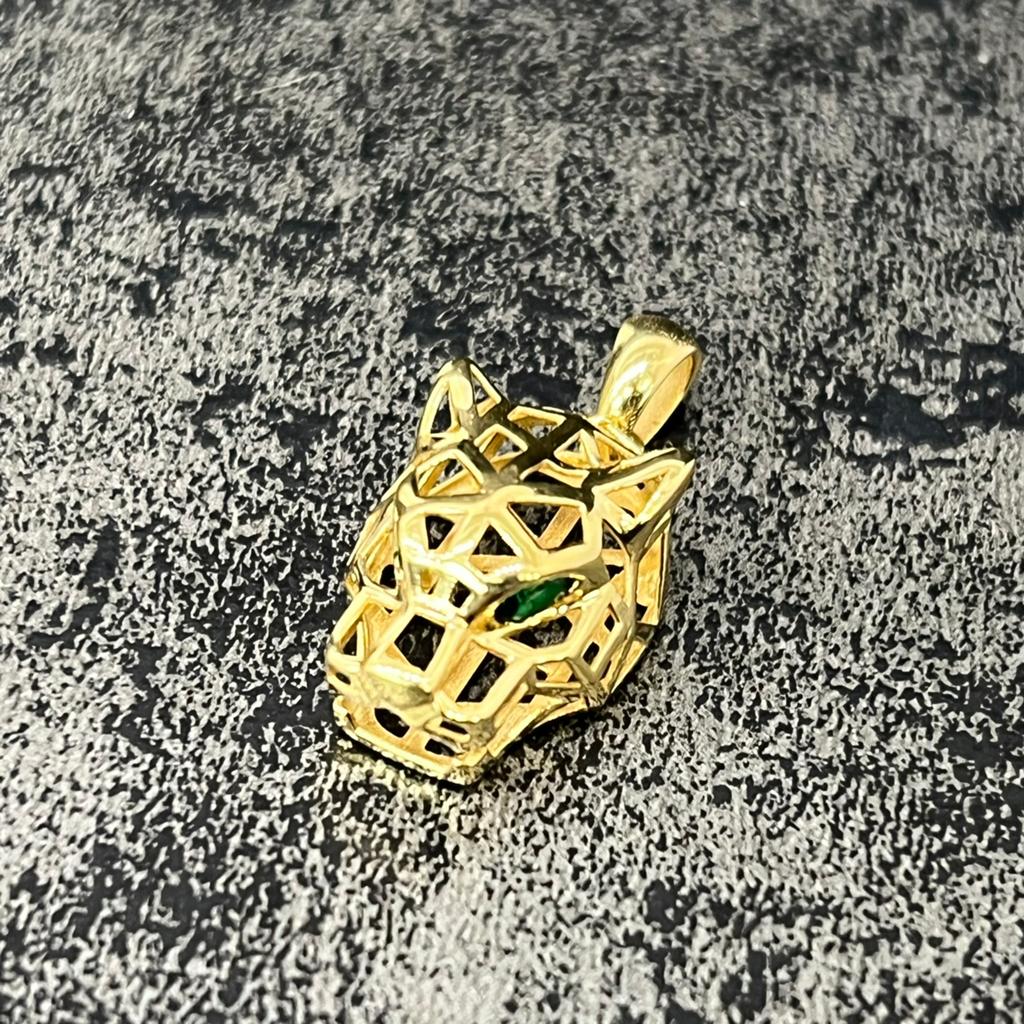 14k gouden panter hanger kettinghanger, Ophalen of Verzenden, Nieuw, Goud, Kruis of Symbool