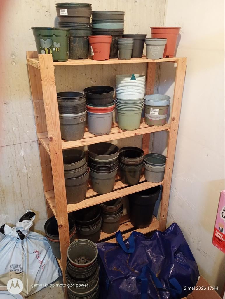 Plastic bloempot kweekpot, Ophalen, Kunststof, Gebruikt, Rond
