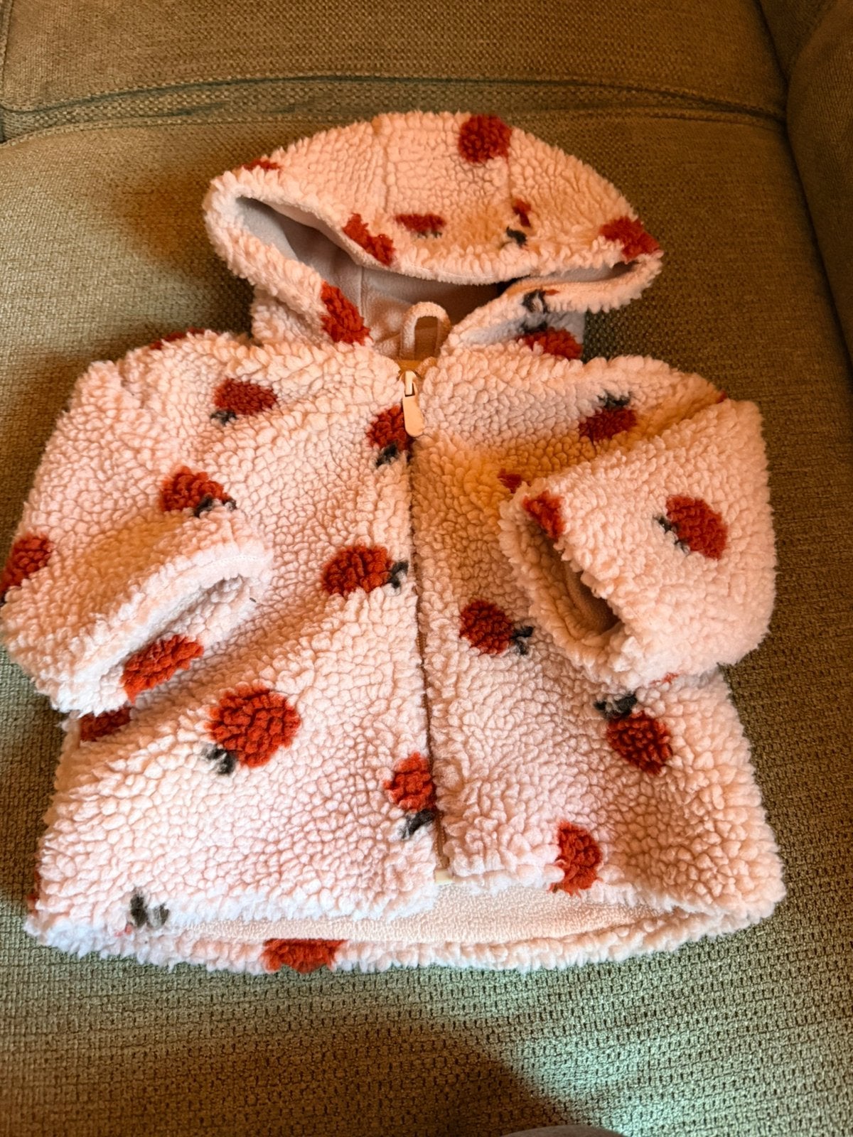 Zeeman winterjas roze met appeltjes maat 68, Ophalen of Verzenden, Zo goed als nieuw, Meisje