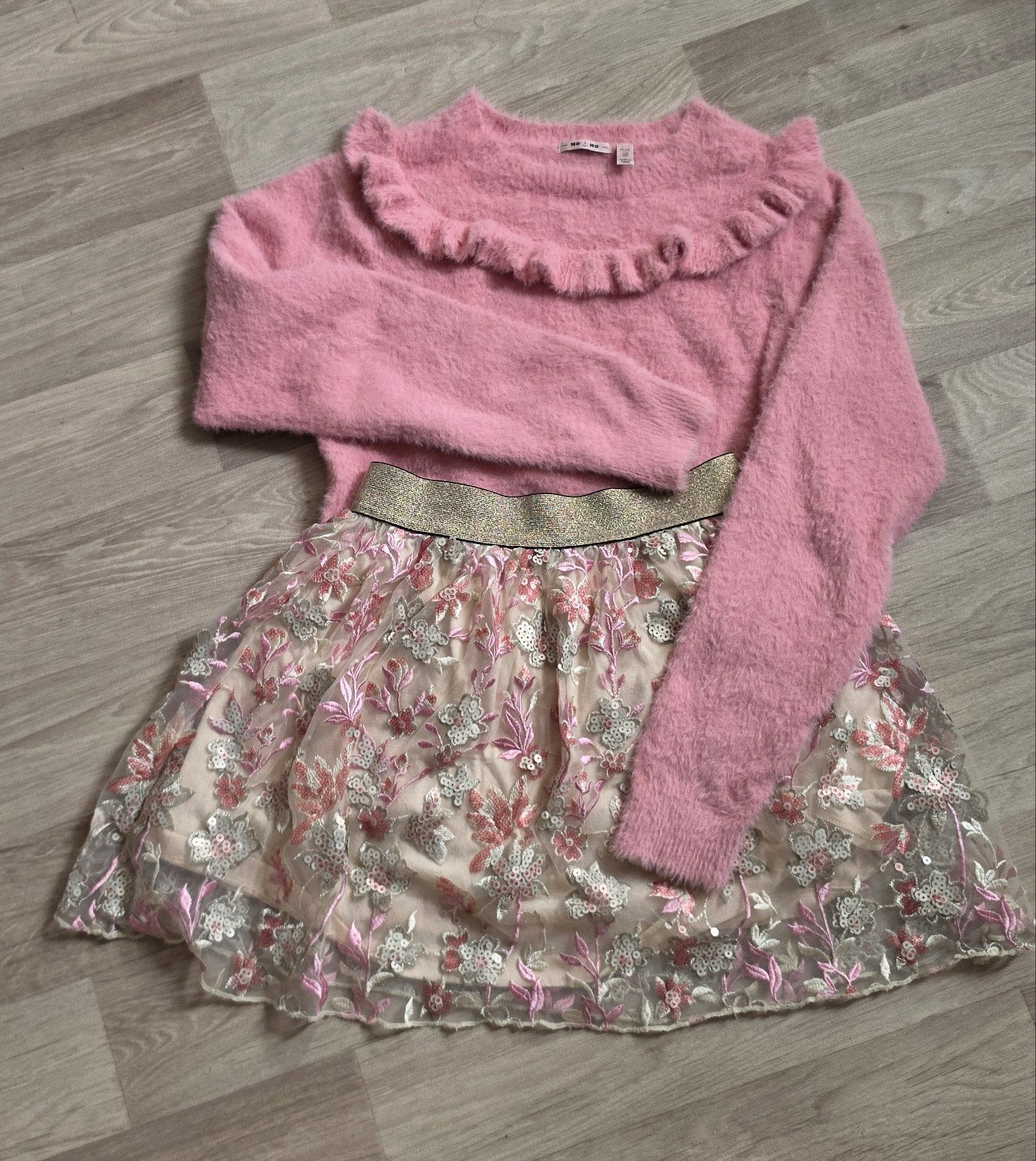 Like Flo herfst setje meisje licht roze pailletten fluffy, Ophalen of Verzenden, Gebruikt, Meisje, Jurk of Rok