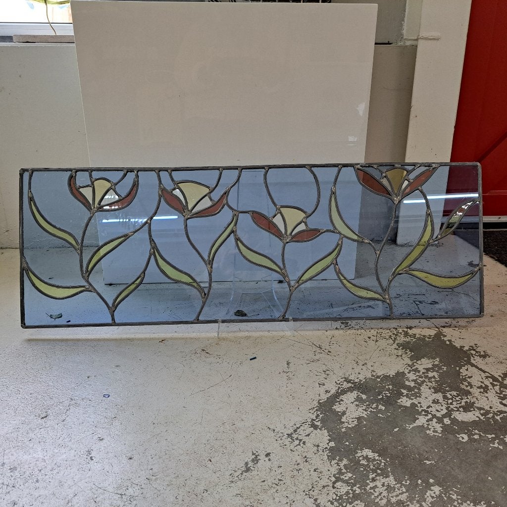Bloemenpaneel glas in lood, Ophalen, 80 tot 120 cm, Overige typen, Zo goed als nieuw