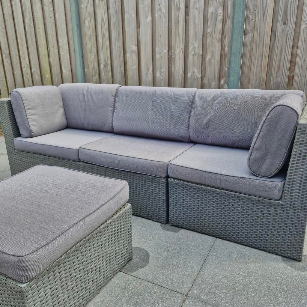 Tuinbank met tafel/hocker, Ophalen, Gebruikt, Kunststof, Hocker