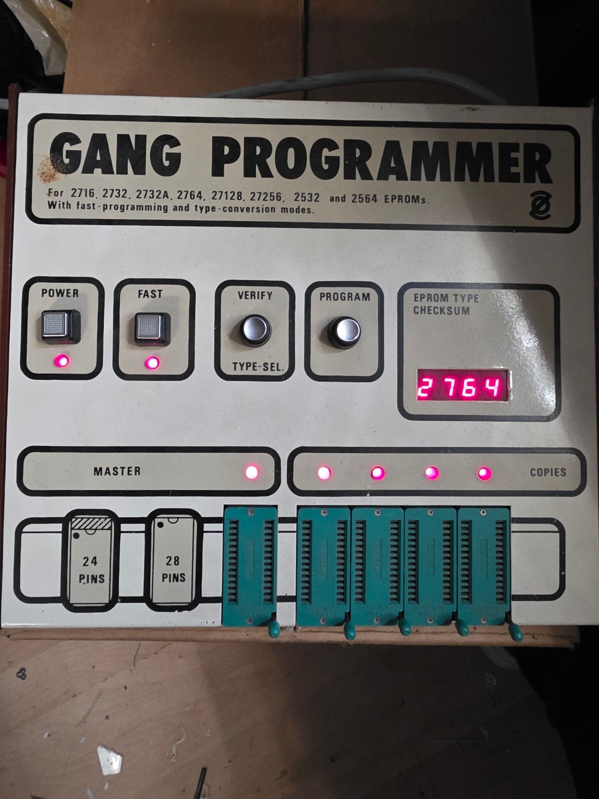 Vintage Gang Programmer voor EPROMs (2716-27256, 2532-2564), Ophalen of Verzenden, Gebruikt