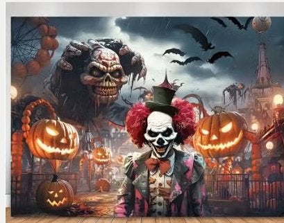 Gothic & Clown Vlaggen - Fantasy Decoratie (150x90cm), Diversen, Ophalen of Verzenden, Nieuw