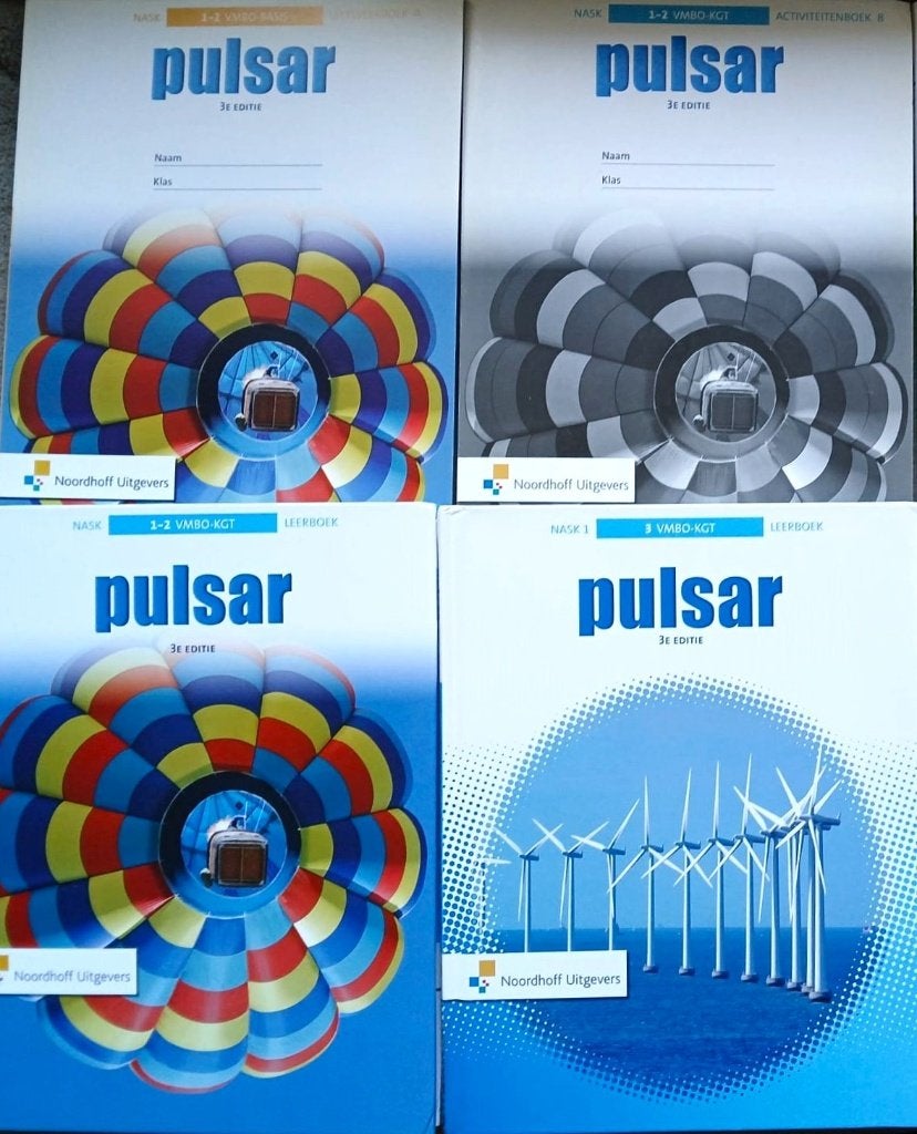 PULSAR NaSk 3e editie VMBO 1-2-3 SET 4 boeken (als NIEUW), Verzenden, Zo goed als nieuw, VMBO, Noordhoff Uitgevers