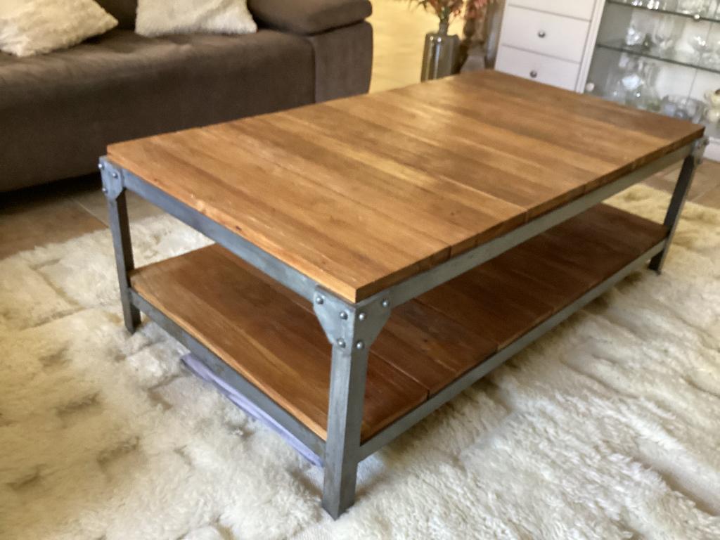 Salontafel Oregon, Ophalen, Rustiek, 50 tot 100 cm, Zo goed als nieuw