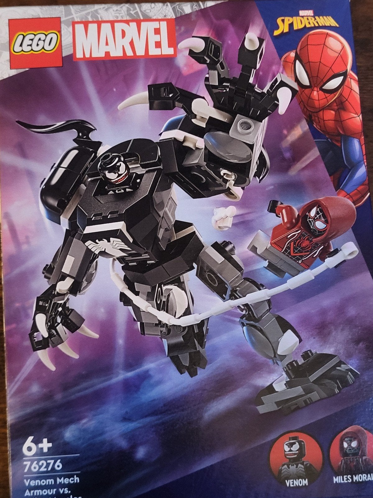 Lego Marvel 76276 Venom mechapantser VS Miles Morales, Lego, Ophalen of Verzenden, Zo goed als nieuw, Compleet