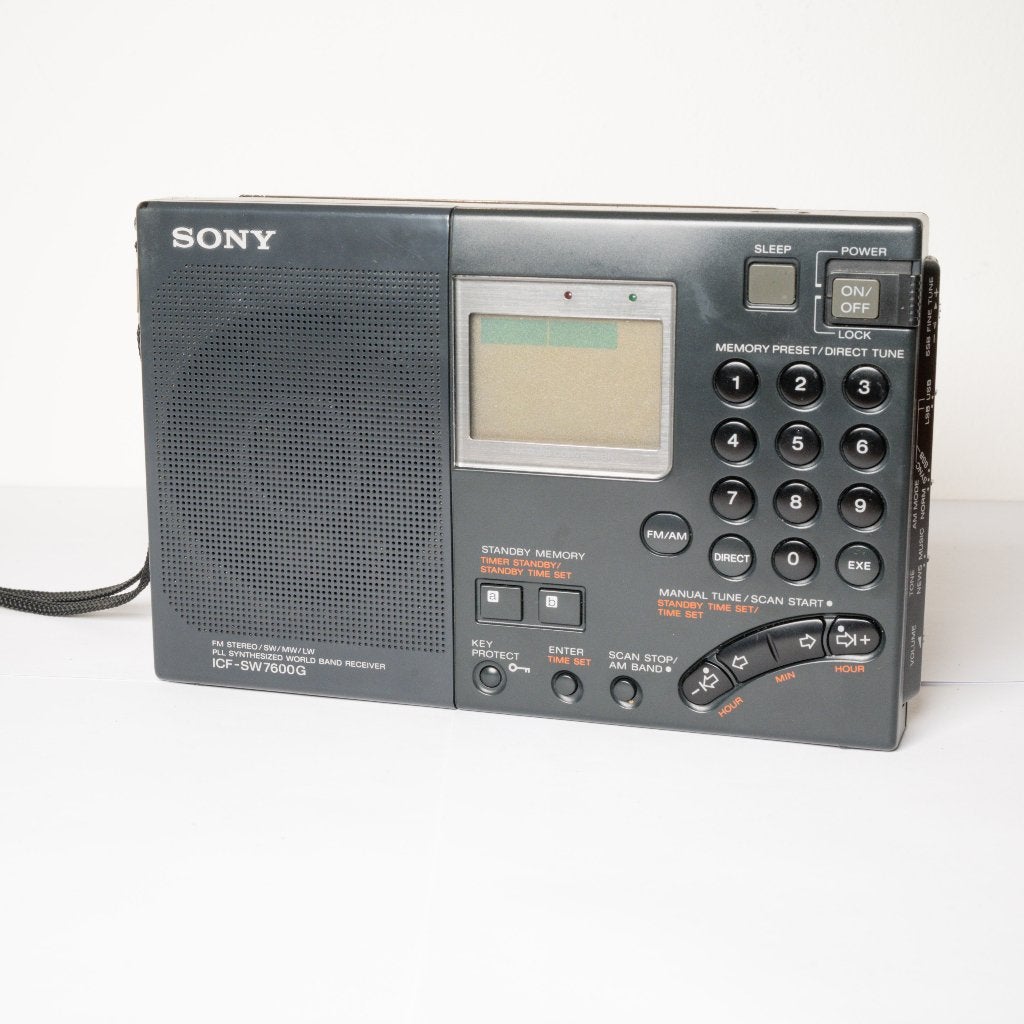 Sony ICF-sw7600g Wereldontvanger met lederen etui, Ophalen of Verzenden, Wereldontvanger