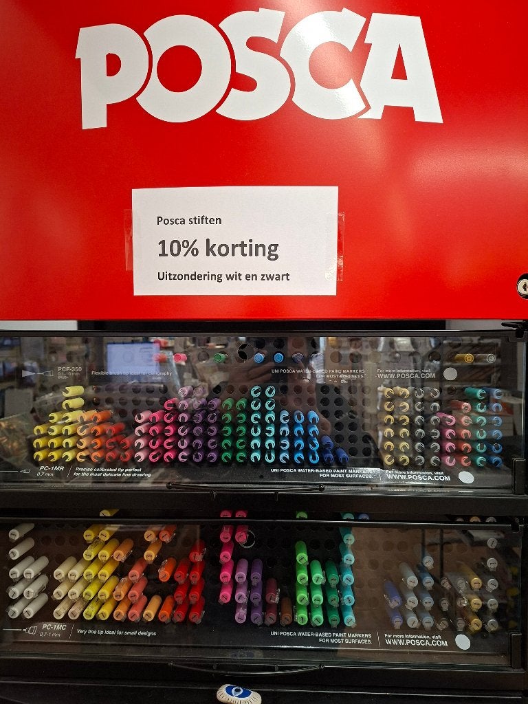 Posca kast voor acrylstiften, Ophalen, Zo goed als nieuw, Acrylverf