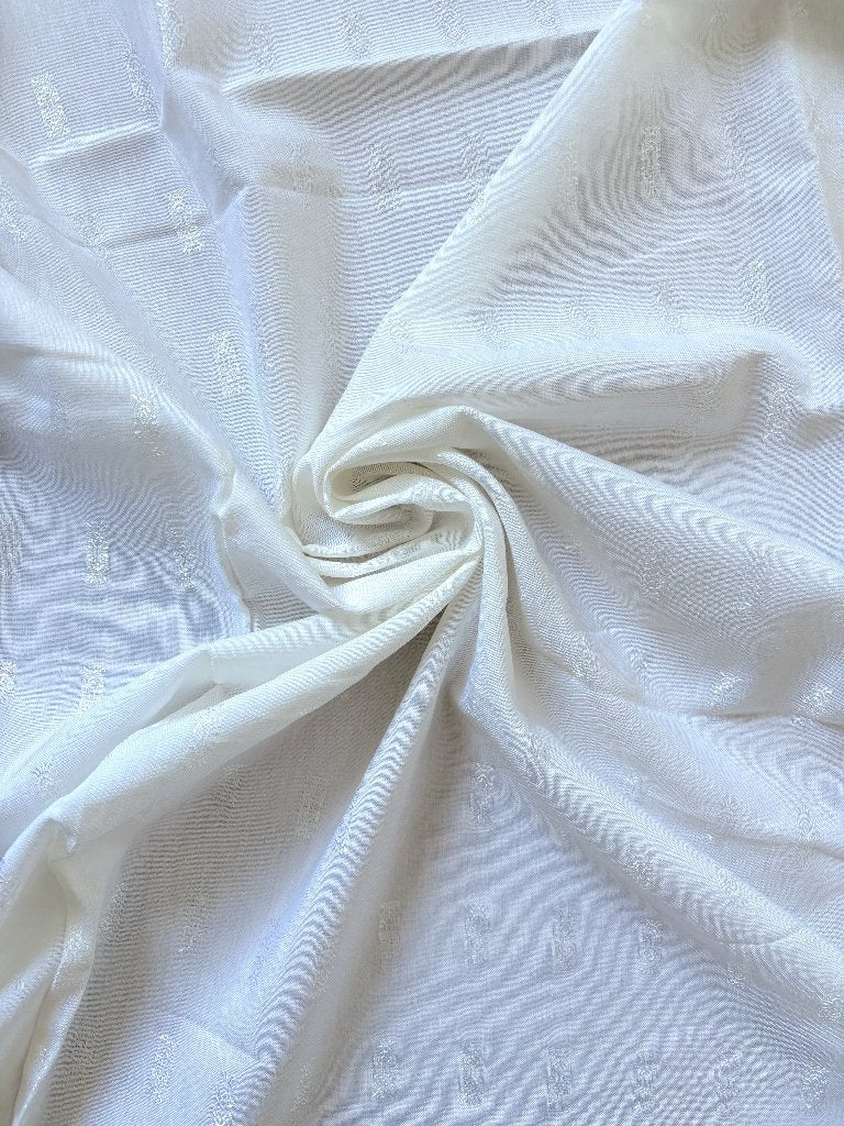 Witte lap met glanzend detail, 120 cm of meer, Wit, Nieuw, Ophalen of Verzenden