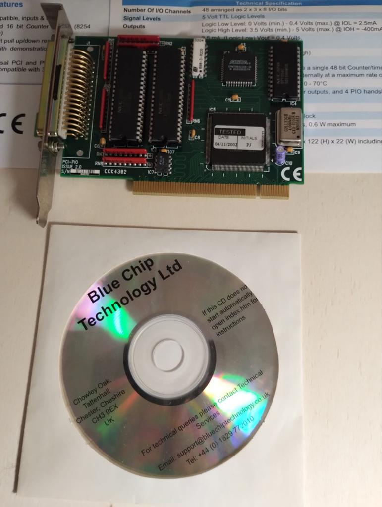 PCI I/O kaart 48 channel van blue chip technology, Doe-het-zelf en Verbouw, Meetapparatuur, Ophalen of Verzenden