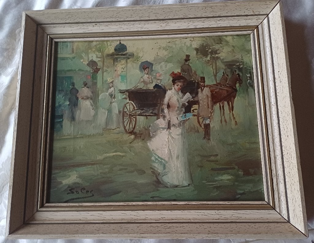 1951 schilderij Juan Soler, Doek, Ophalen of Verzenden, Olieverf, Klassiek
