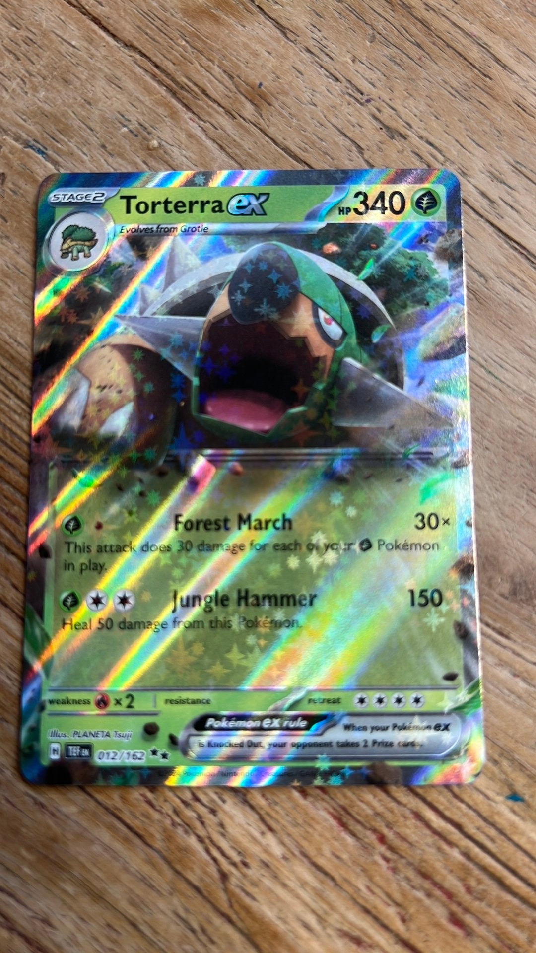 Pokemon Card Torterra Ex, Ophalen of Verzenden, Zo goed als nieuw, Losse kaart