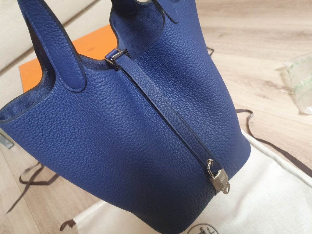 Hermes picotin lock 22 bag, Ophalen, Nieuw, Blauw, Handtas