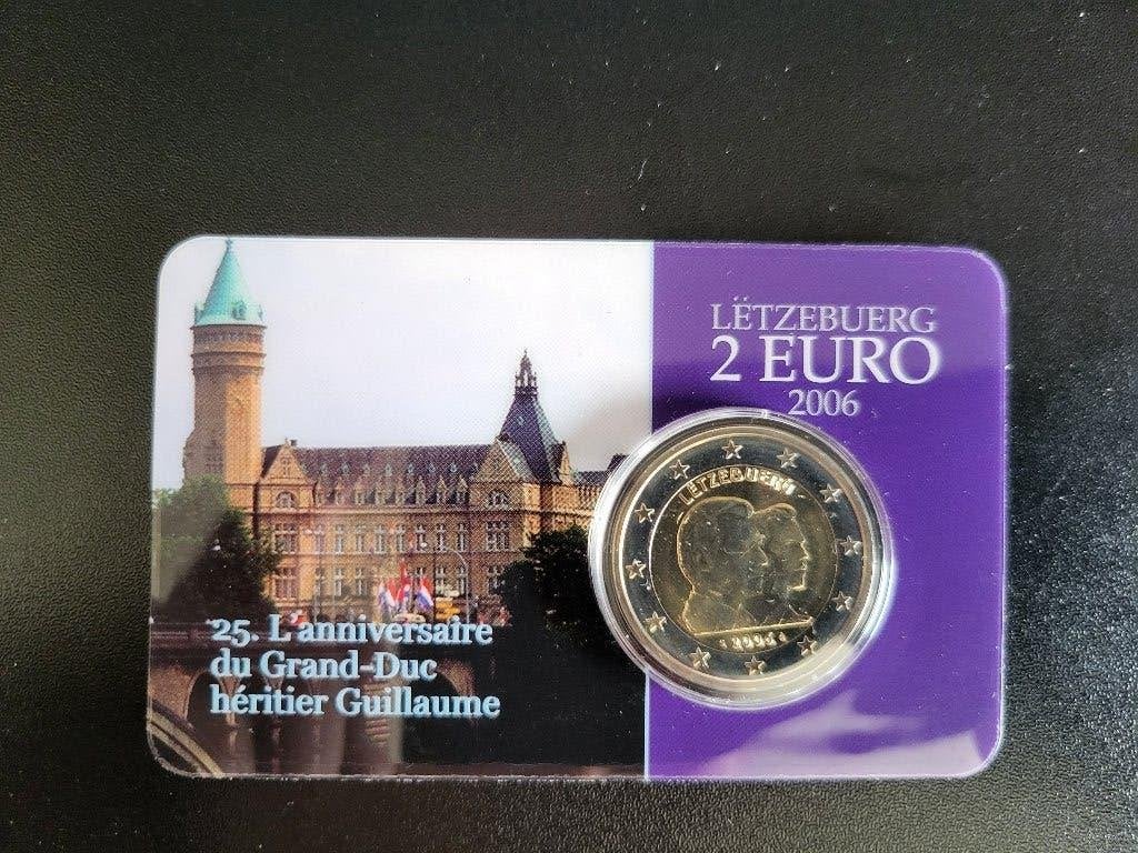 2 euro herdenkingsmunt Luxemburg 2006 in coincard BU CC, Ophalen of Verzenden, Luxemburg, 2 euro