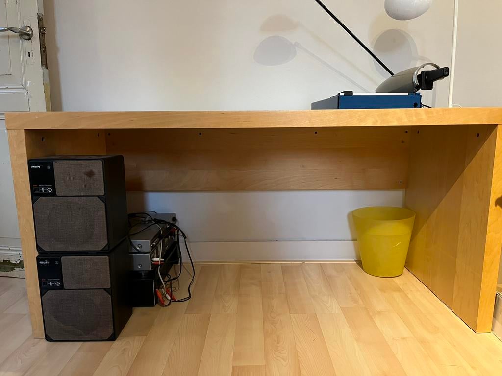 Te koop ikea bureau. Kleur beuken, Ophalen, Gebruikt, 153 cm, IKEA