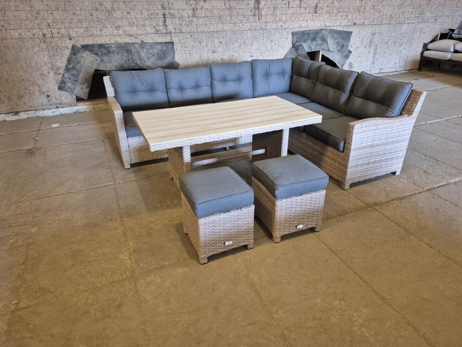 Prachtige lounge/dining set in absolute topstaat!, Tuin en Terras, Tuinsets en Loungesets, Ophalen, Zo goed als nieuw, Wicker