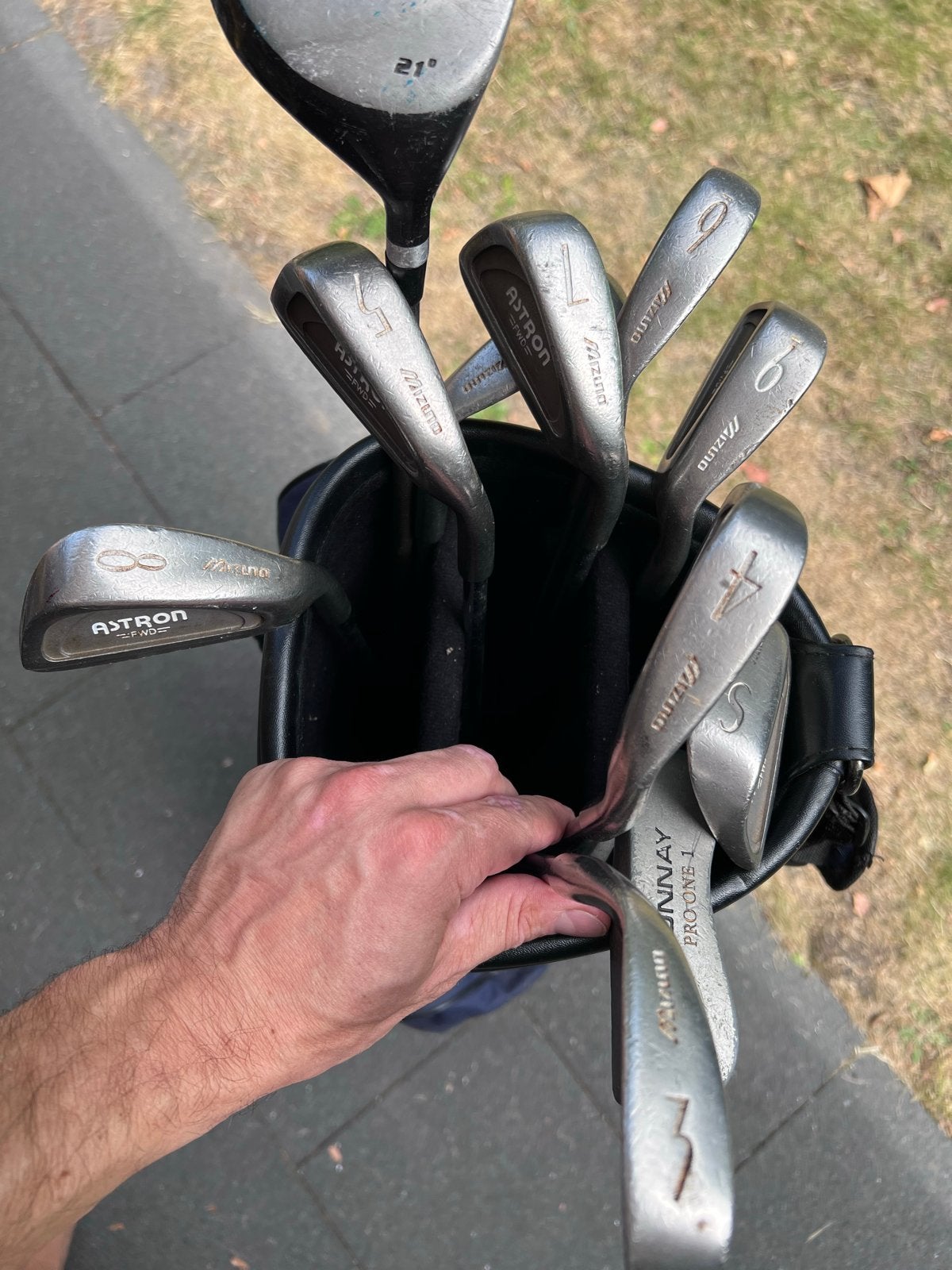Complete golftas JP, Astron & Donnay: Ideaal voor starter, Sport en Fitness, Golf, Ophalen, Gebruikt, Set, Overige merken