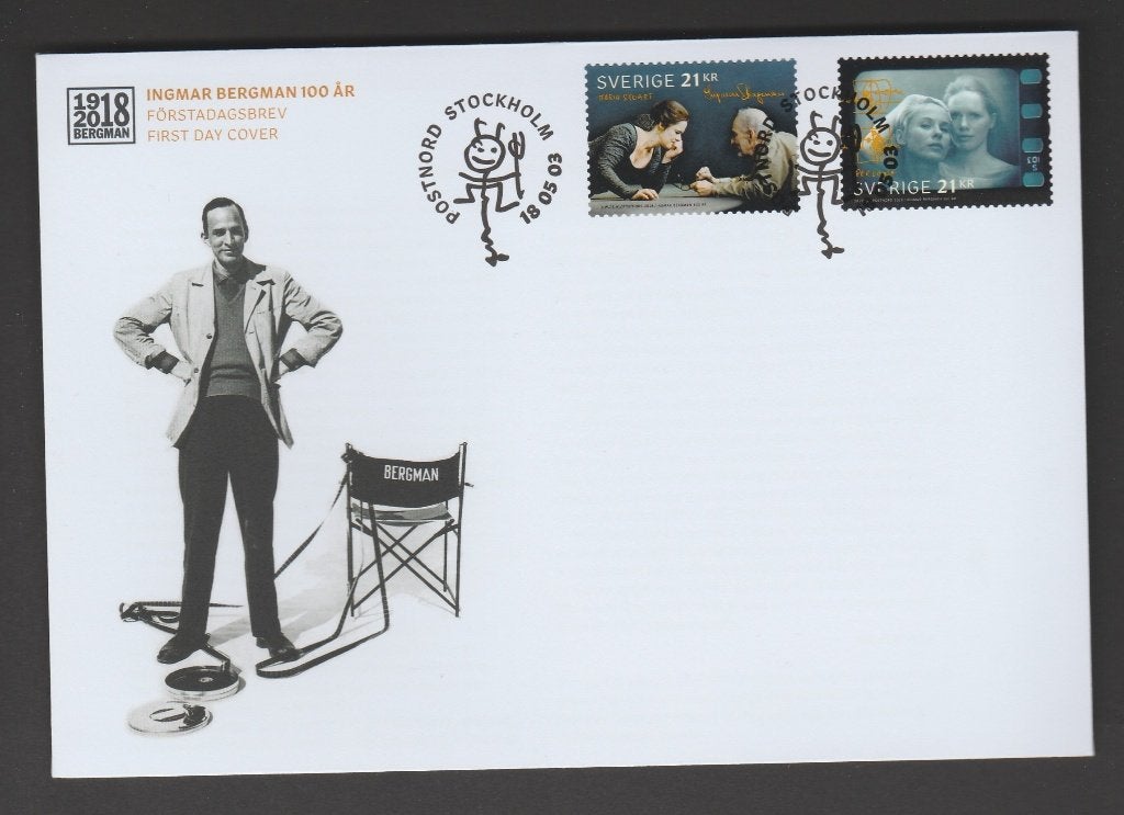 Zweden - FDC - Michelnr 3232-3233 - film, Ingmar Bergman, Postzegels en Munten, Postzegels | Europa | Scandinavië, Verzenden, Zweden