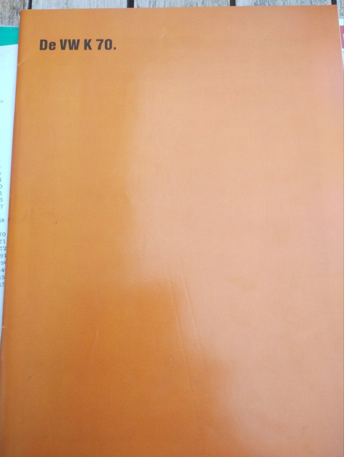 VW K70 Kleurenprogramma Brochure (1974), Nieuw, Ophalen of Verzenden, VW, Volkswagen