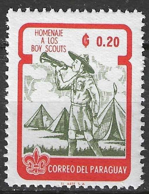Paraguay 1955/1960 - Yvert 649 - Scouts - 20 c. (PF), Postzegels en Munten, Verzenden, Postfris, Zuid-Amerika