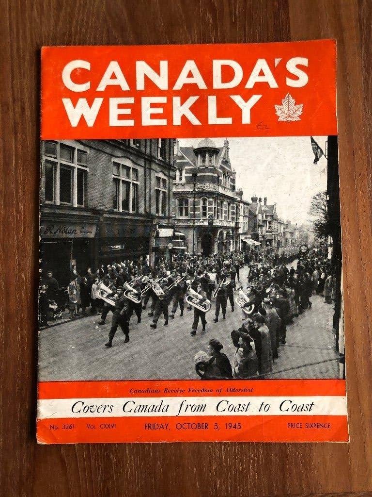 5-10-1945 Canada' s Weekly.  Een belangrijk geïllustreerd, Ophalen of Verzenden, Nederland, Boek of Tijdschrift