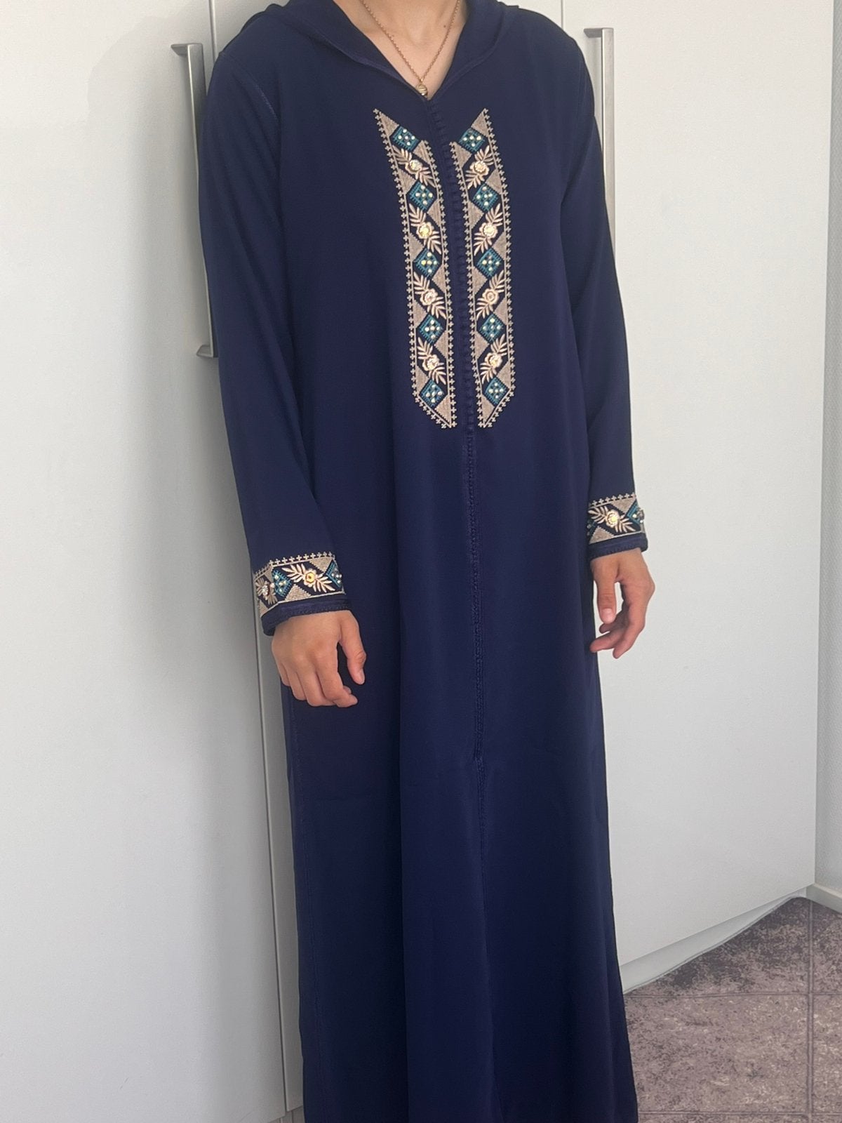 Djellaba, Maat 38/40 (M), Overige typen, Blauw, Ophalen of Verzenden
