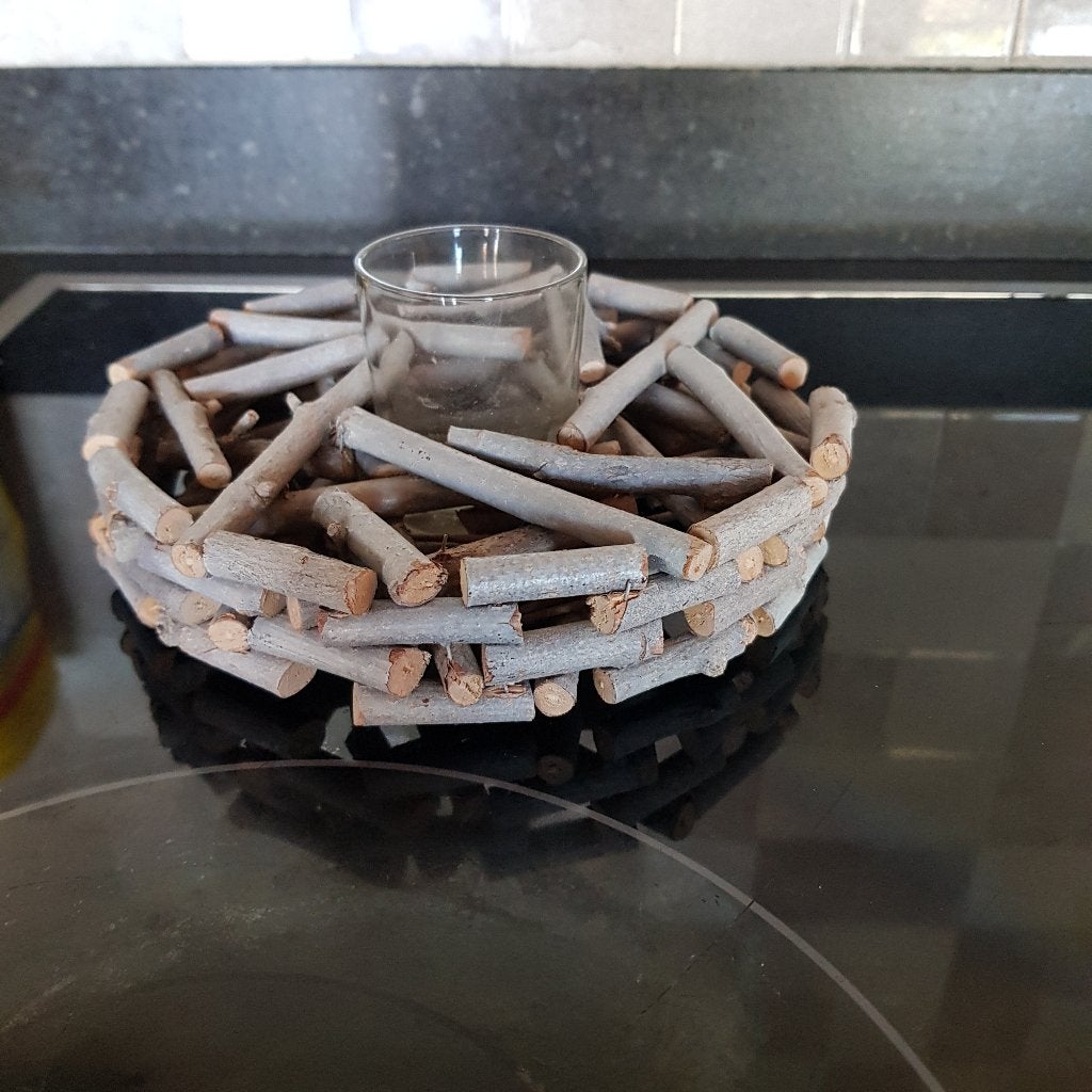 Waxine licht houder, Ophalen of Verzenden, Zo goed als nieuw, Grijs, Overige materialen