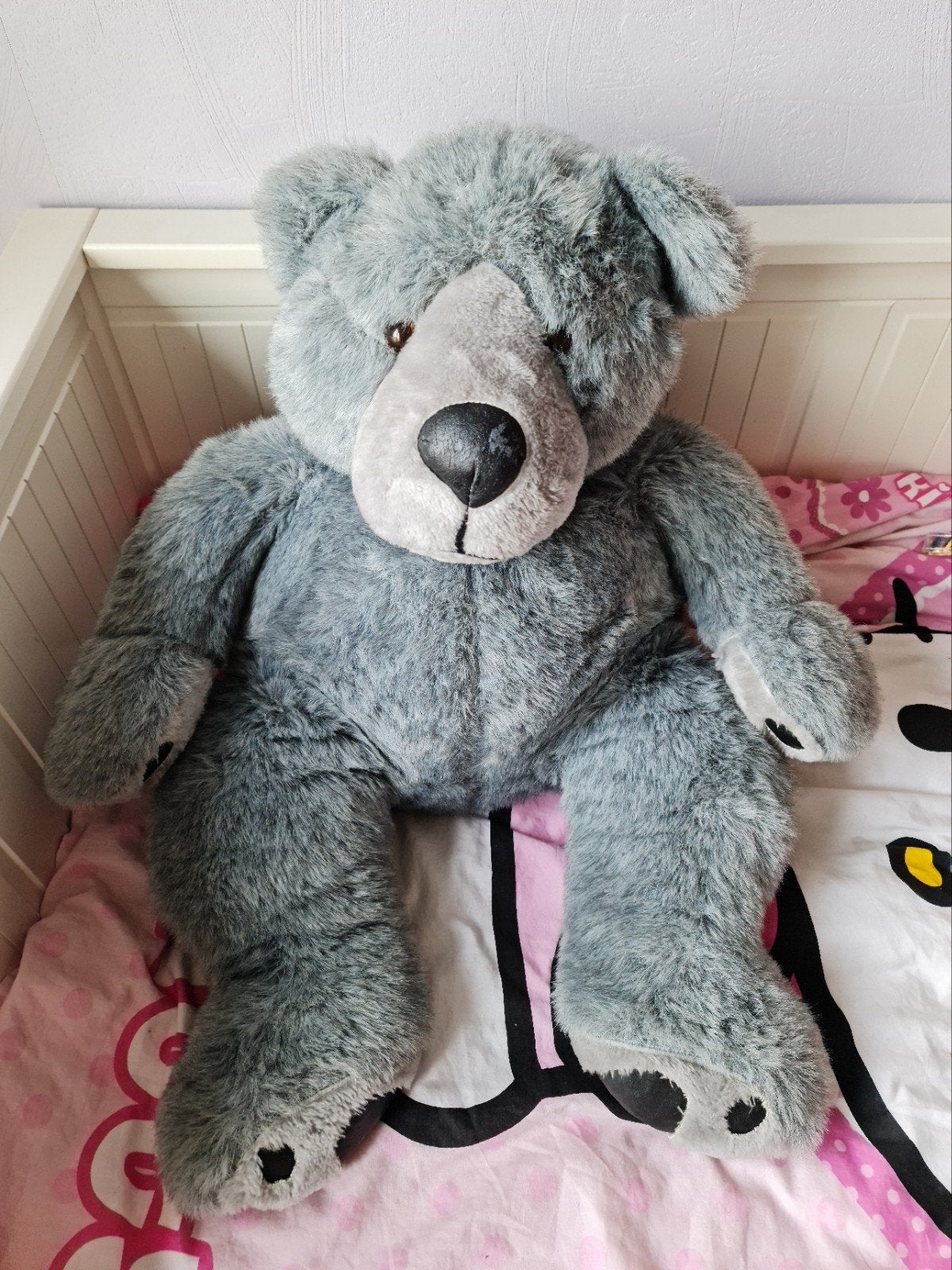 Grote grijze teddybeer - knuffel, Ophalen, Overige merken, Overige karakters, Beer