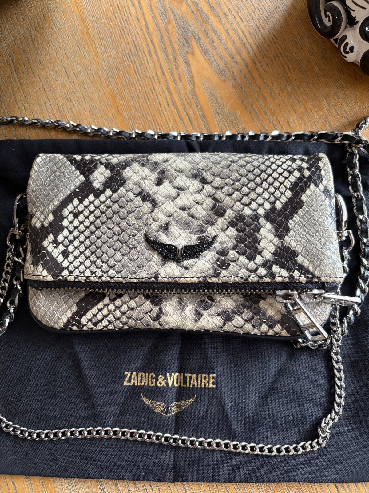 Zadig & Voltaire Rock Nano Python Schoudertasje, Sieraden, Tassen en Uiterlijk, Ophalen of Verzenden, Zo goed als nieuw, Overige kleuren