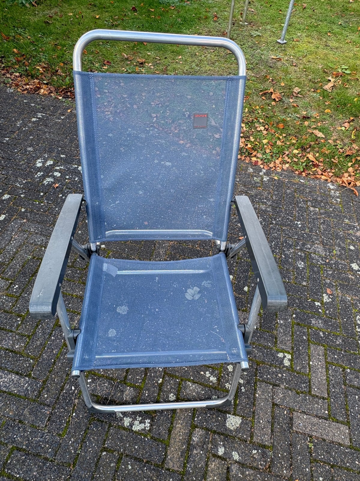 Lafuma Victoria Tuinstoel - Aluminium Frame, Blauw, Ophalen, Gebruikt, Aluminium, Inklapbaar