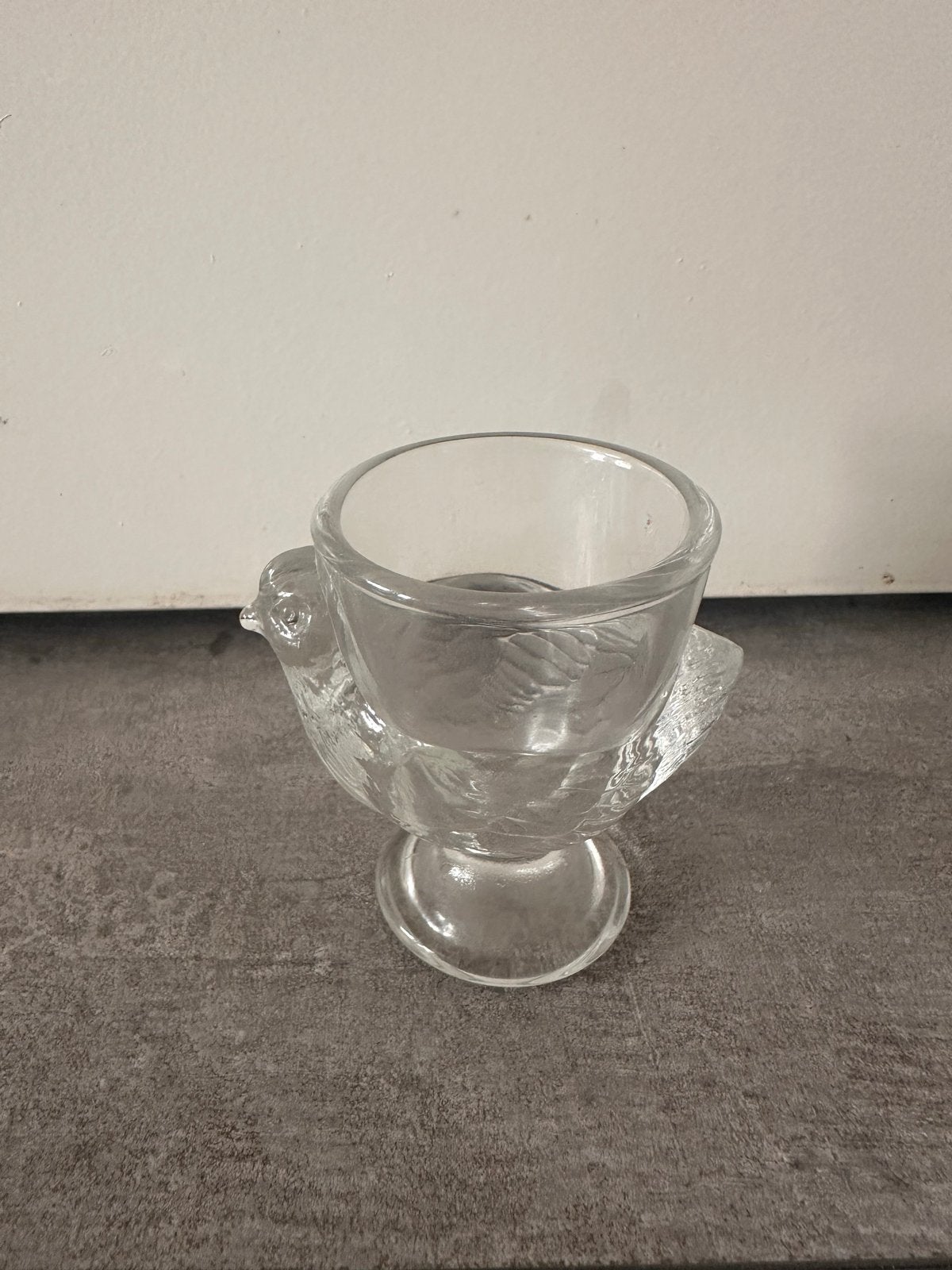 Set van 4 glazen eierdopjes in de vorm van een kip, Ophalen
