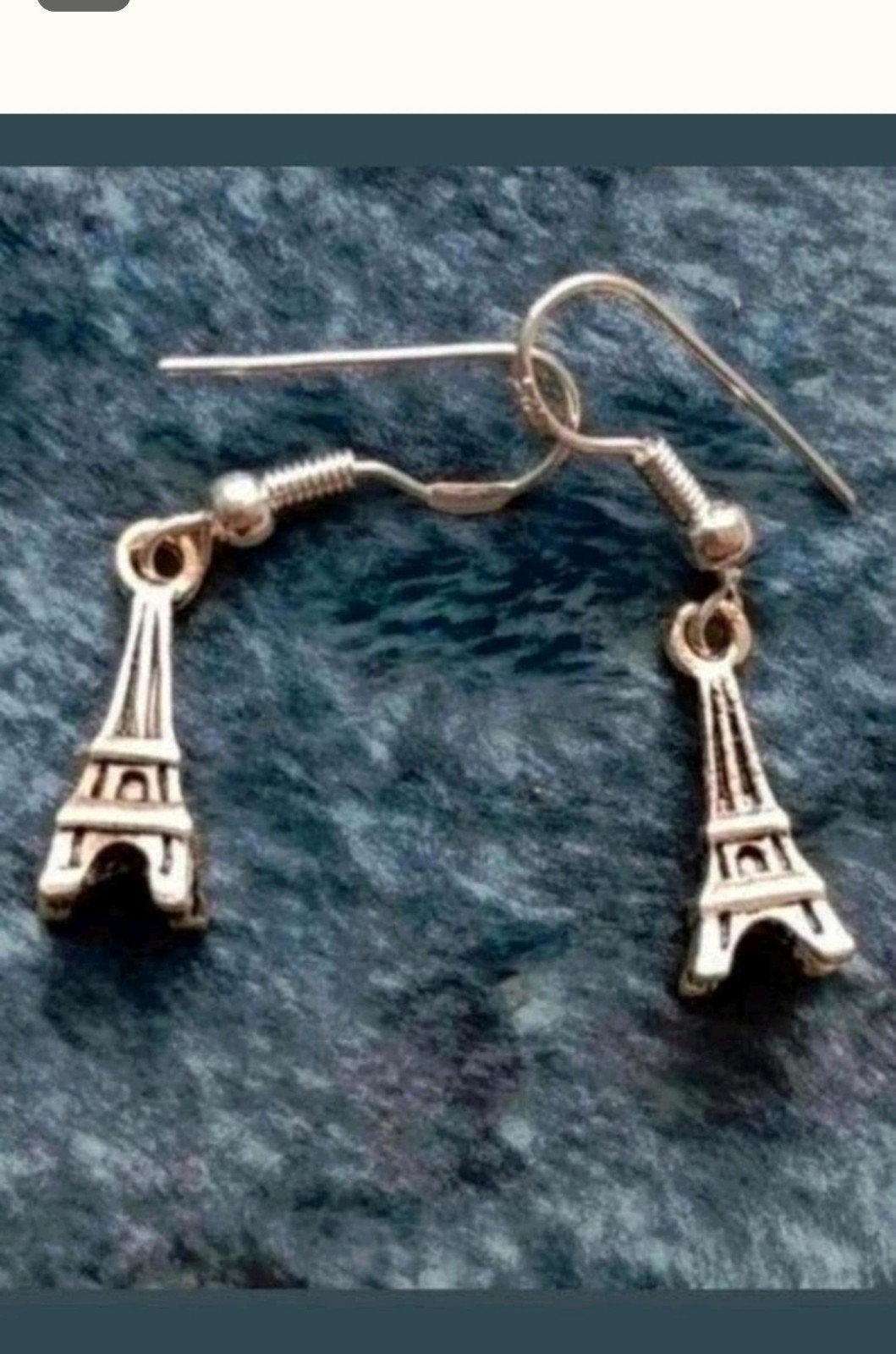 Zilveren oorbellen Eiffeltoren, Hangers, Verzenden, Nieuw, Zilver