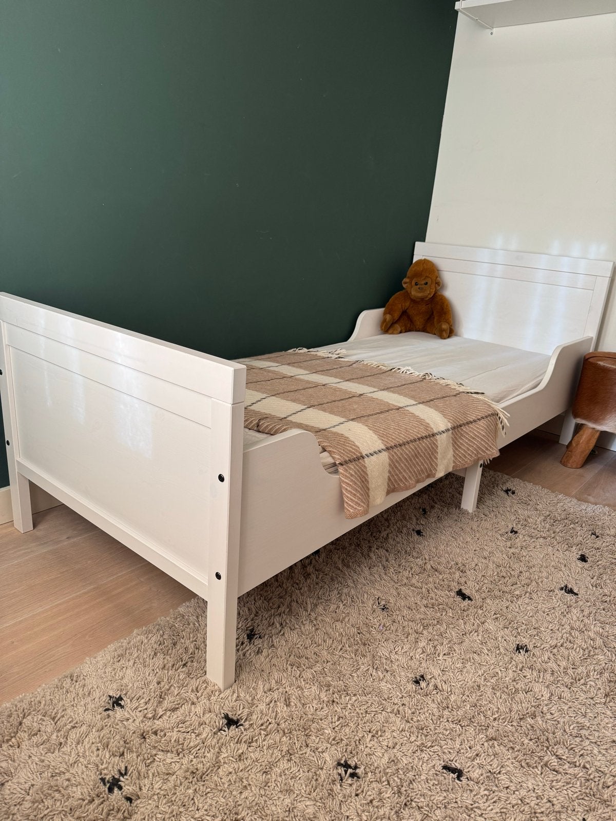 Ikea Sundvik meegroeibed wit evt. met matras, Ophalen, 85 tot 100 cm, Zo goed als nieuw, Lattenbodem