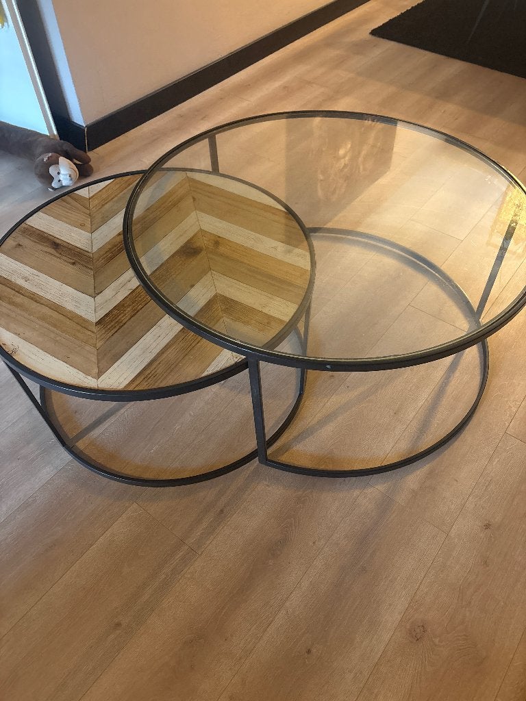 Salontafel, Ophalen, Gebruikt, 50 tot 100 cm, Rond