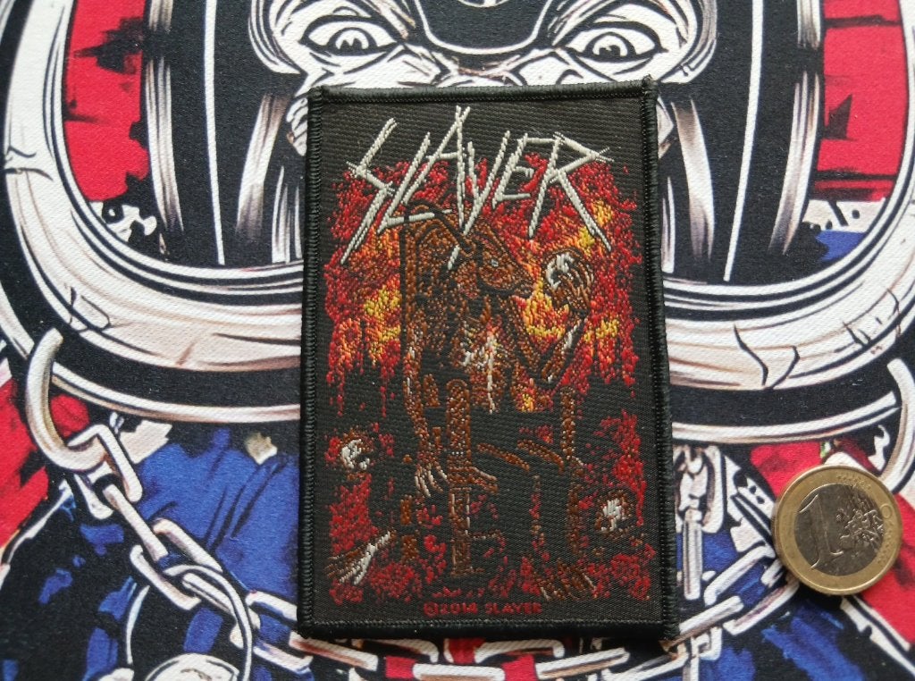 Slayer vrij  mooie devil on throne 2014 patch 118, Ophalen of Verzenden, Nieuw, Kleding