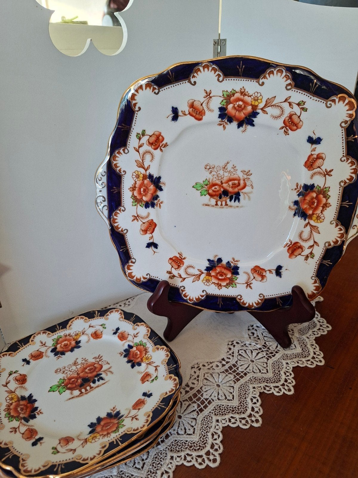 Royal Albert gebaksschaal met bordjes, Ophalen of Verzenden